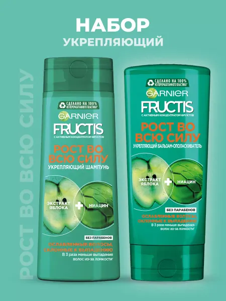 Fructis Набор Шампунь для волос 400мл и бальзам 387мл
