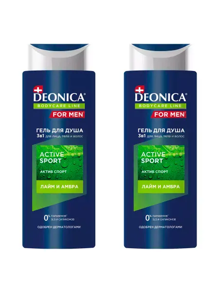 DEONICA Гель для душа 250 мл 2шт