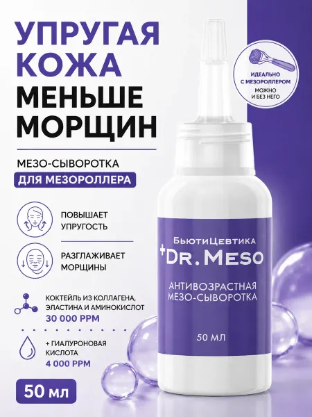 БьютиЦевтика Сыворотка для мезороллера с мезококтейлем коллагена для лица