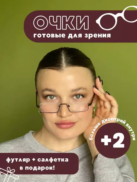 Матч пойнт Очки корригирующие для зрения с автоматическим чехлом +2