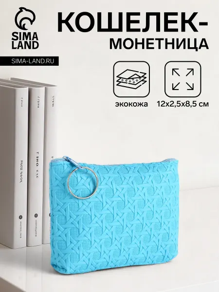 Славный малыш Голубой кошелёк-монетница на молнии