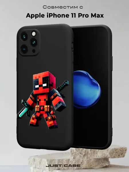 Принт-бутик Чехол на iPhone 11 Pro Max с принтом Дэдпул Minecraft