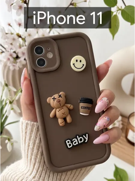 Orangeman Чехол на iPhone 11 с объемными фигурками New