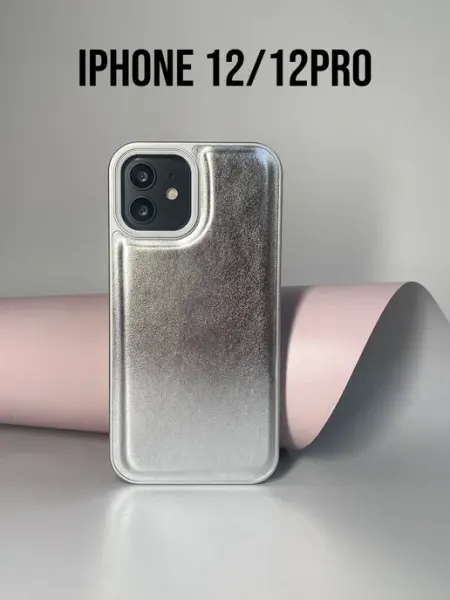 Lima Store Чехол на Iphone Айфон 12 серебро блестящий