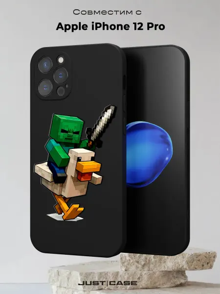 Принт-бутик Чехол на iPhone 12 Pro с принтом Minecraft