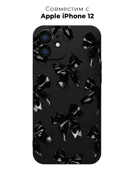 PANCASE Чехол на iPhone 12 с принтом бантики