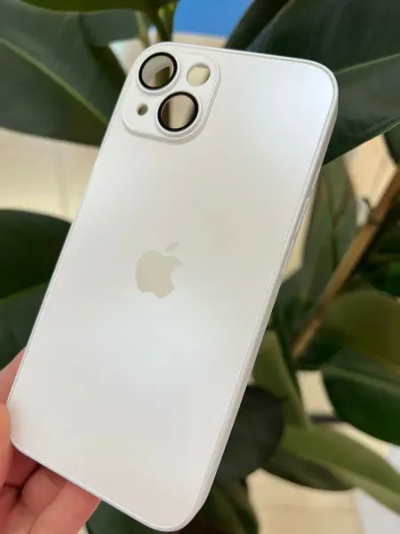 Ag Glass Чехол матовый IPhone 13 стеклянный и Logo