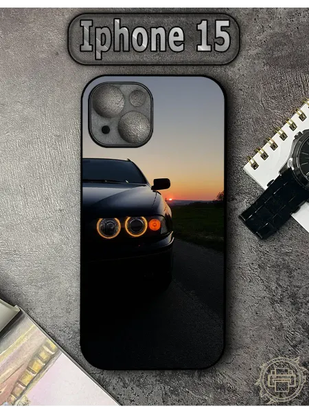 TypoPrint Чехол на iPhone 15 с принтом Машина