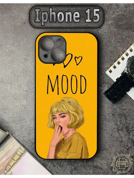 TypoPrint Чехол на iPhone 15 с принтом Надпись