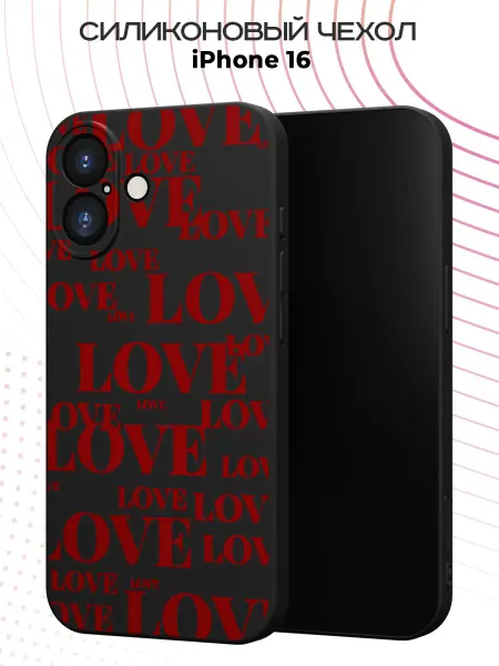FACTORIA Чехол на Apple IPhone 16 с принтом Надпись LOVE