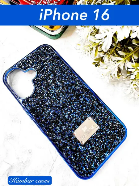 Kambar cases Чехол на телефон iPhone 16 с кристаллами Swarovski