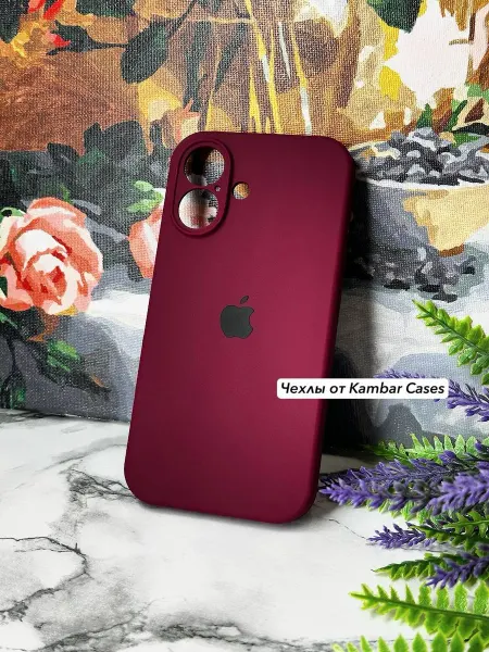 Kambar cases Чехол на iphone 16 силиконовый защитный