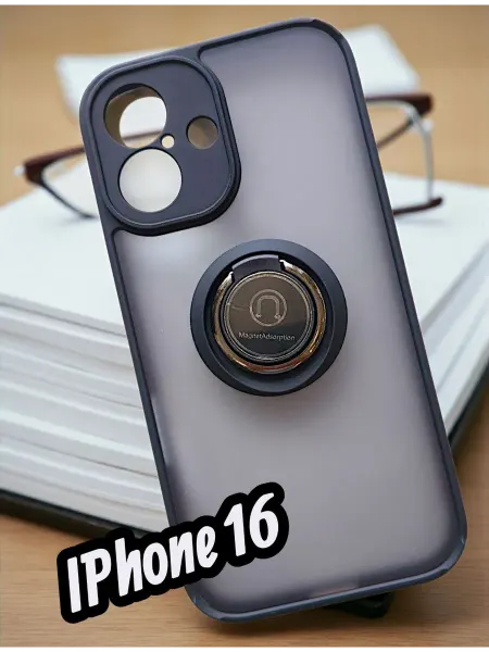 ELNAZ COVER Чехол на iphone 16 противоударный с кольцом