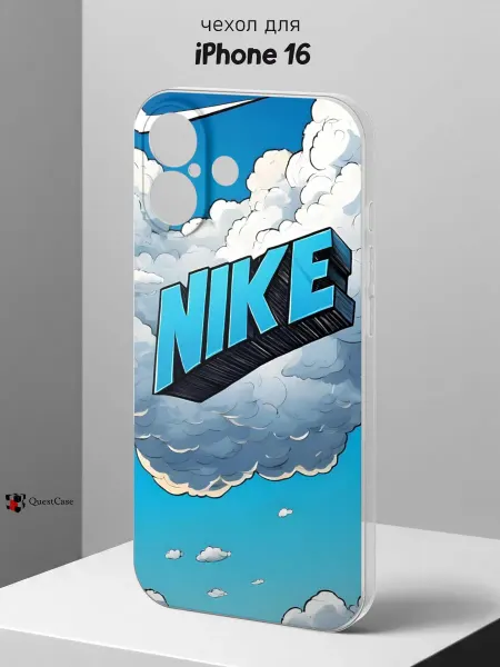 QuestCase Чехол на iPhone 16 с принтом Nike