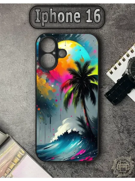 TypoPrint Чехол на iPhone 16 с принтом Волна