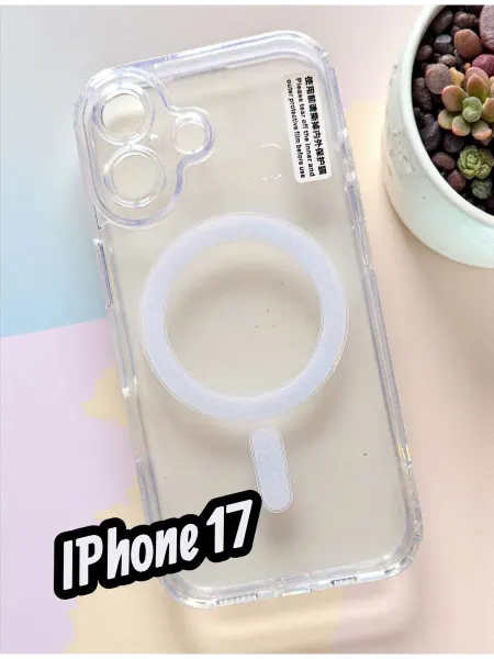 ELNAZ COVER Чехол на iphone 17 прозрачный с MagSafe
