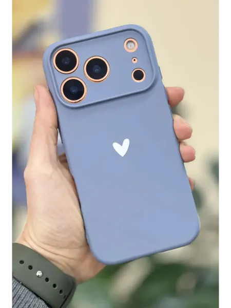 Lizard Чехол на iphone 17 Pro с принтом силиконовый сердечко