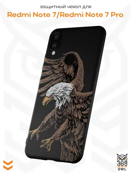 OWL369 Чехол на Xiaomi Redmi Note 7 с принтом Орел