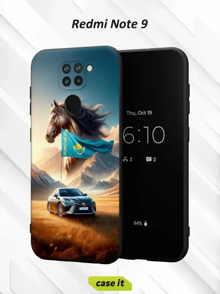 Case it Чехол на Redmi Note 9с принтом Казахстан