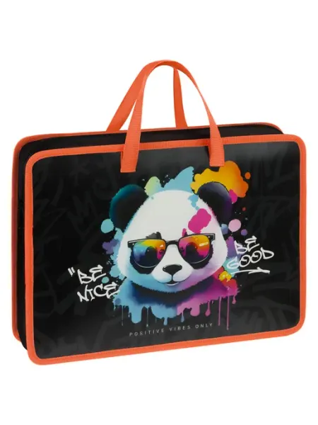 Папка с ручками А4 ArtSpace "The Colored Panda", пластик, н
