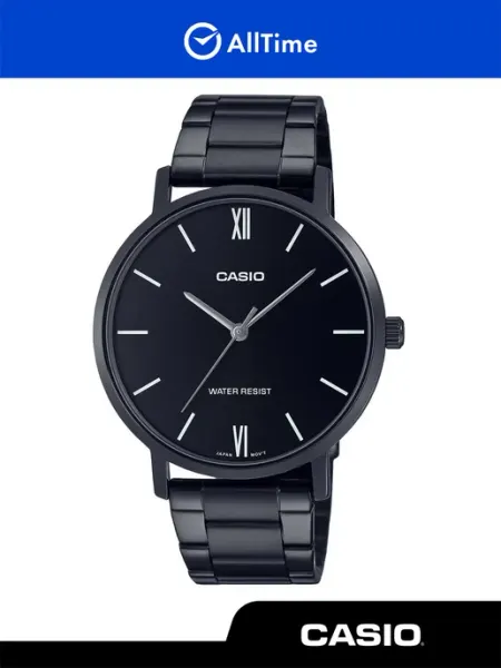 Casio Часы наручные серебряные с браслетом кварцевые металлические