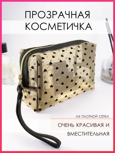 Косметичка прозрачная в сумку
