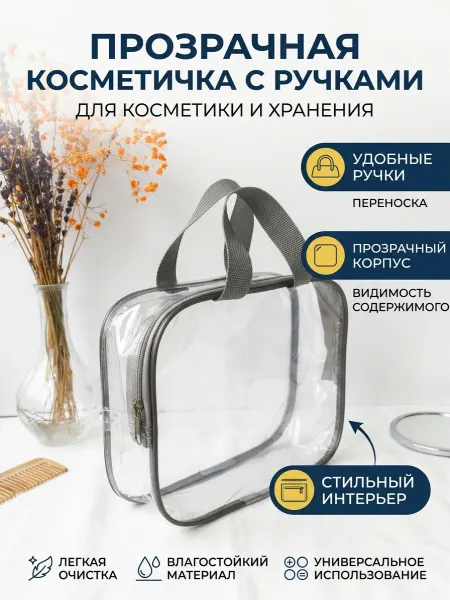 Бьютик Косметичка прозрачная женская