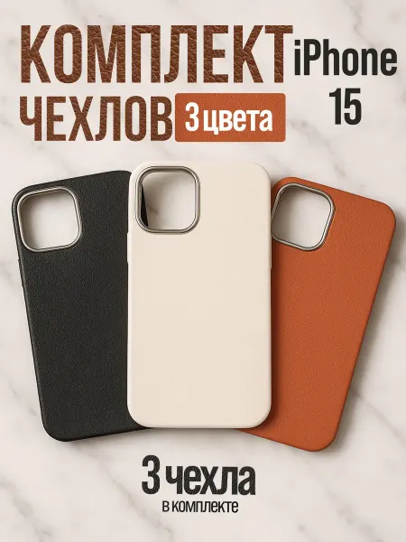 Комплект чехлов на IPhone 15