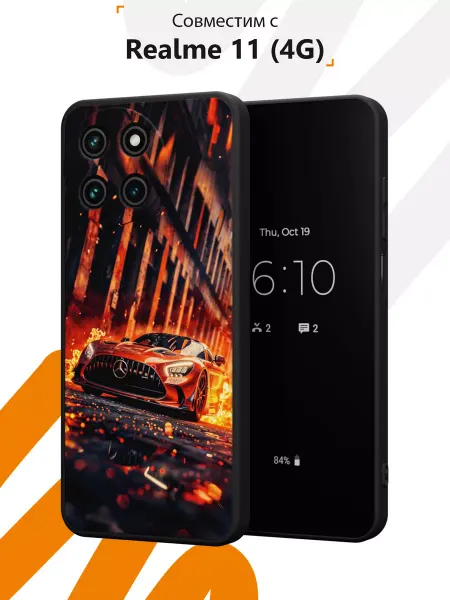 Мобилиус Чехол на Realme 11 (4G) с принтом Мерседес