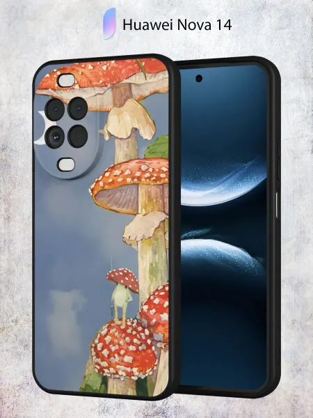 Secret.Case.Store Чехол на Huawei Nova 14 с принтом Грибы