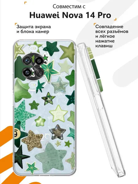 Мобилиус Чехол на Huawei Nova 14 Pro с принтом Коллаж