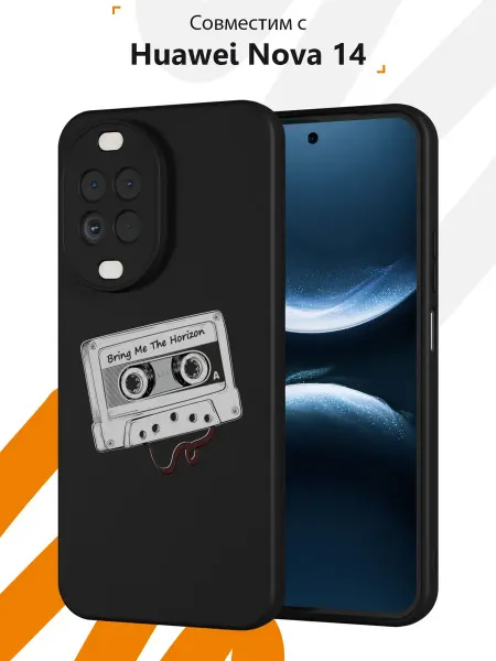 Мобилиус Чехол на Huawei Nova 14 с принтом Кассета