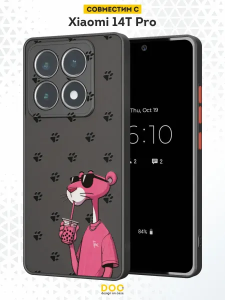 DesignOnCase Чехол Бампер на Xiaomi 14T Pro с принтом Пантера