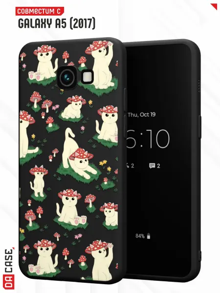 Samsung Чехол на A5 2017 с принтом кошечка