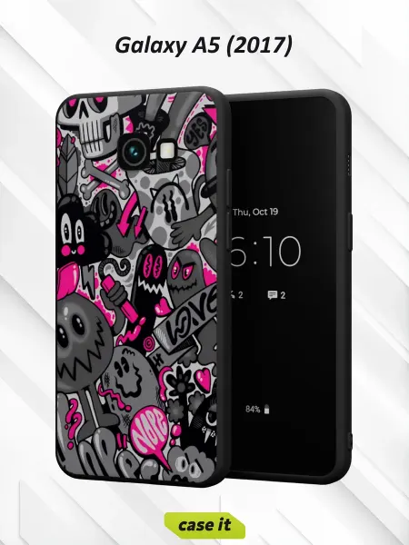 Case it Чехол на Samsung A5 2017с принтом Эмо смайлы