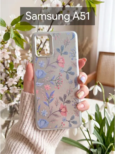 Good Luck Clover Чехол на Samsung A51 4G Цветочный Принт (3)