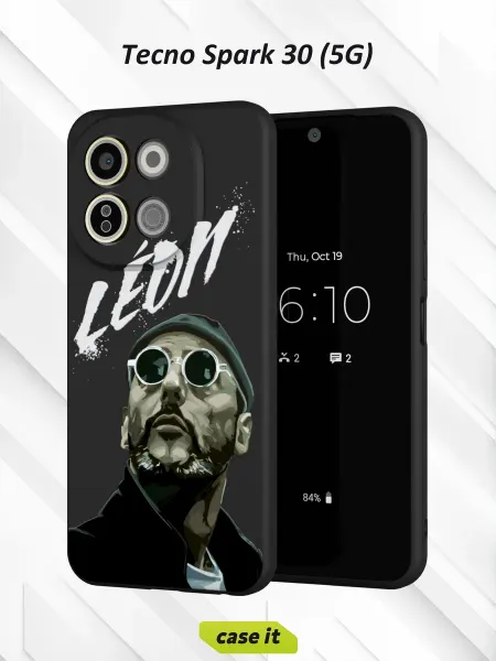 Case it Чехол на Tecno Spark 30 5Gс принтом Leon