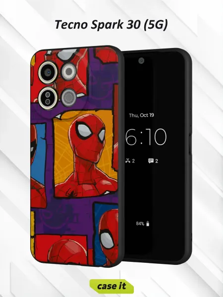 Case it Чехол на Tecno Spark 30 5Gс принтом Человек паук