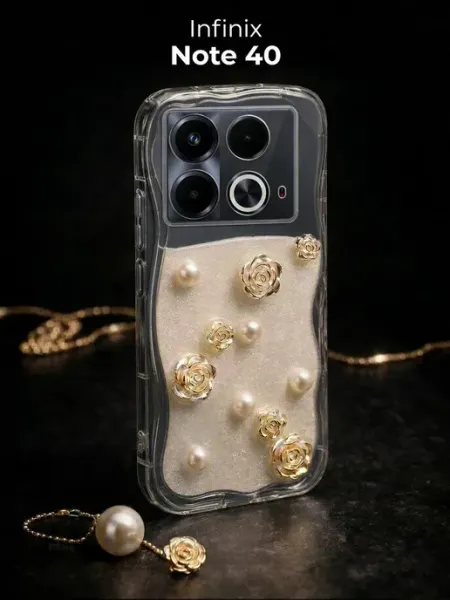 РИНОФОН Чехол с розами и жемчугом на Infinix Note 40