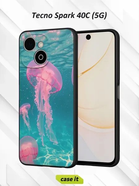Case it Чехол на Tecno Spark 40C (5G)с принтом Медузы