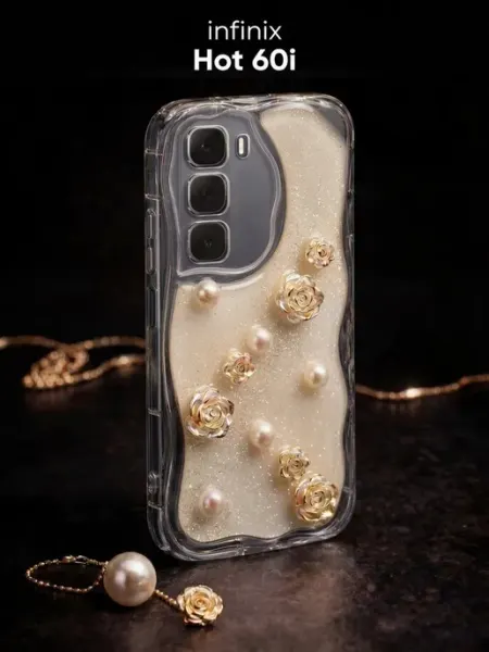 РИНОФОН Чехол с розами и жемчугом на Infinix Hot 60i