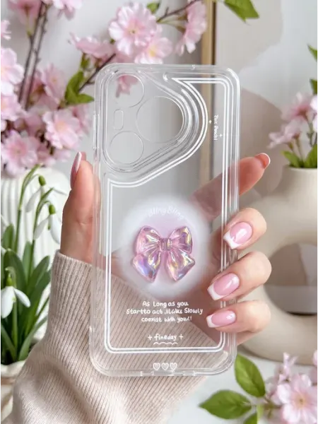 CRAZY CAT Чехол на Huawei Pura 70 Перламутровый Бантик