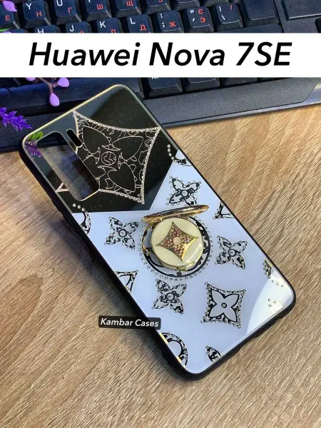 Kambar cases Чехол на телефон Huawei Nova 7SE с кольцом блестящий