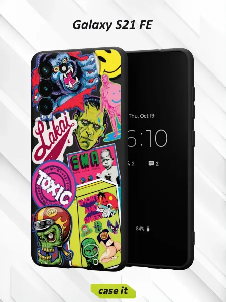 Case it Чехол на Samsung S21 FEс принтом Toxic mix