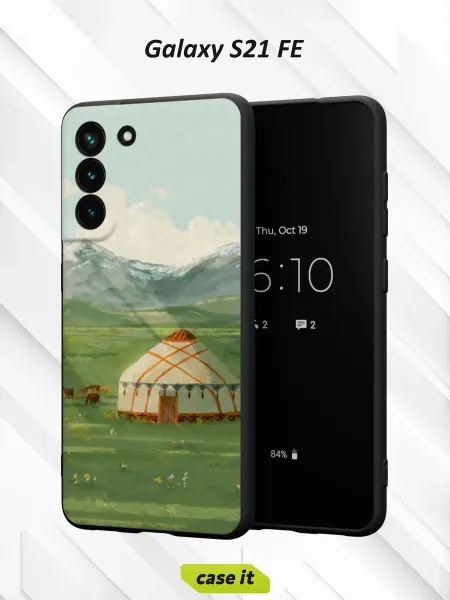 Case it Чехол на Samsung S21 FEс принтом Дом в горах