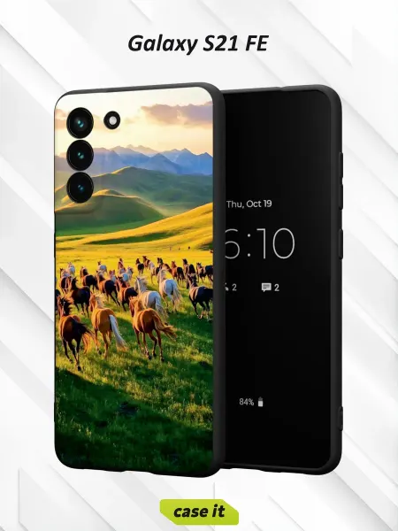 Case it Чехол на Samsung S21 FEс принтом Лошади