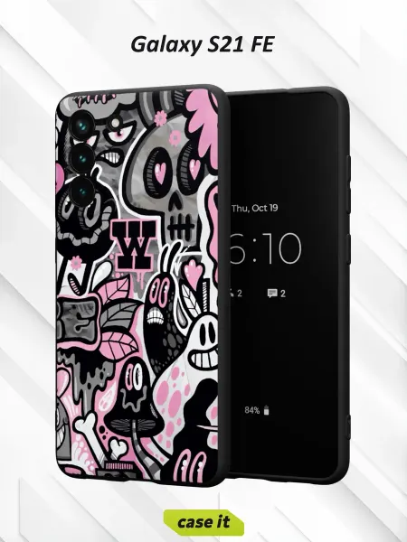 Case it Чехол на Samsung S21 FEс принтом Рожицы