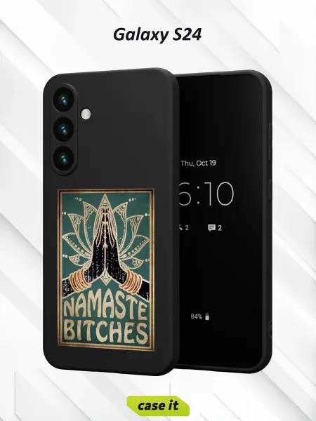 Case it Чехол на Samsung S24с принтом Namaste