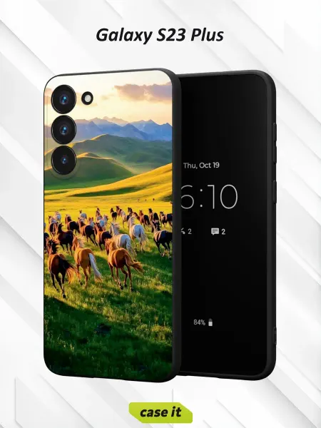 Case it Чехол на Samsung S23 Plusс принтом Лошади