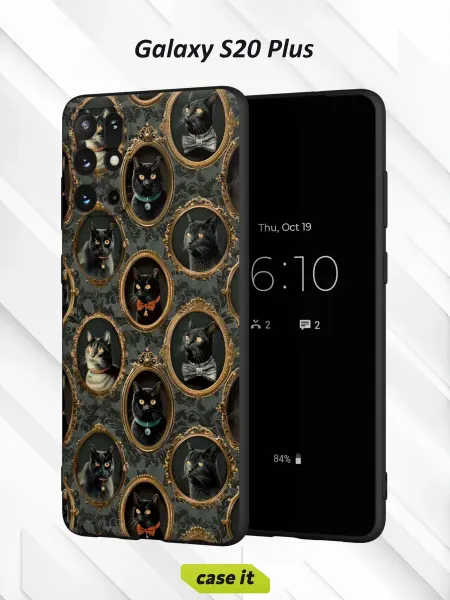Case it Чехол на Samsung S20+с принтом Портреты кошек